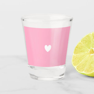 Copo De Shot Coração Branco