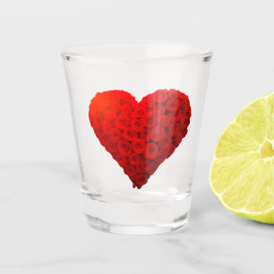 COPO DE SHOT CORAÇÃO DAS ROSAS