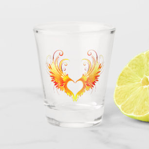 Copo De Shot Coração do Anjo Fogo com Asas