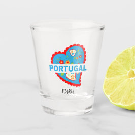 Copo De Shot Coração português alegre