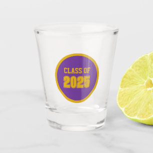 Copo De Shot Cores Escolares Roxo e Dourado Ano da Turma