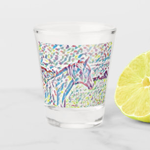 Copo De Shot Cores Hormonais De Vida, Vidro Atirado