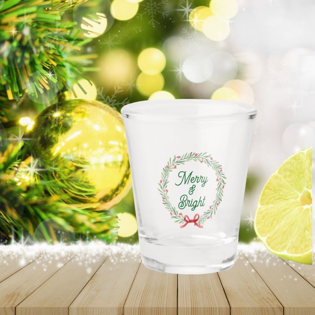 Copo De Shot Coroa de Férias Alegre e Brilhante (In Situ Christmas)