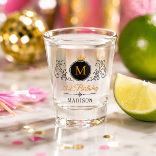 Copo De Shot Coroa de Nome Personalizado Divertido para Anivers