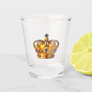 Copo De Shot Coroa dourada real