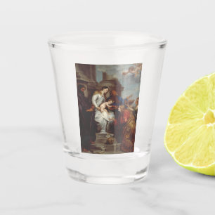 Copo De Shot coroação do Santo Rosalia por Anthony van Dyck