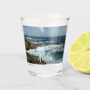 Copo De Shot Costa Rocky de Aruba e Oceano Azul