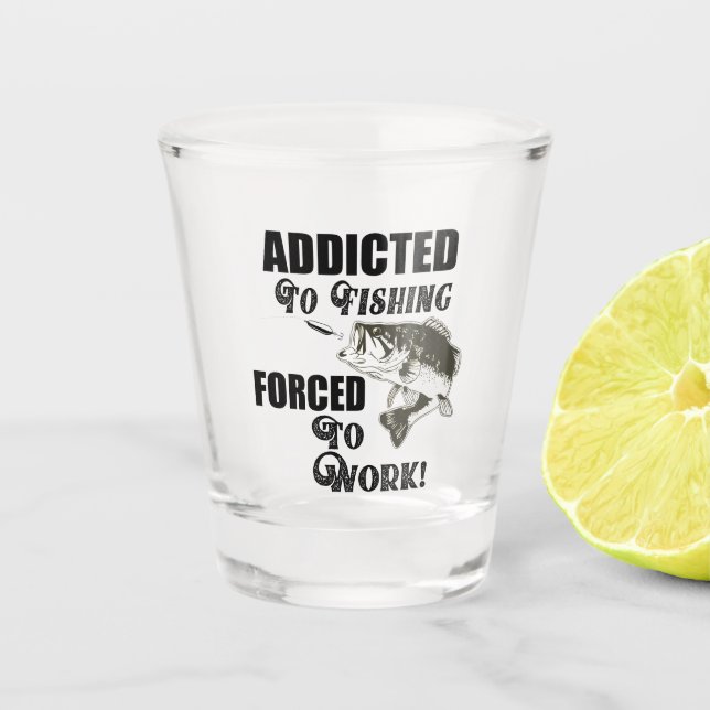 Copo De Shot Cotações De Pesca Engraçadas Trabalham Em Boca (Frente)