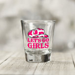 Copo De Shot Cowgirl Disco Último Rodeio Bachelorette<br><div class="desc">Uma design de vaqueira divertida com letras rosa quentes</div>
