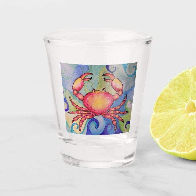 Copo De Shot Crab Shotglass Feliz (Frente)