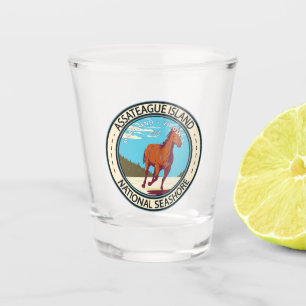 Copo De Shot Crachá de Sede Nacional da Ilha de Assateague
