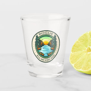 Copo De Shot Crachá do rio Rogue Wild e Scenic