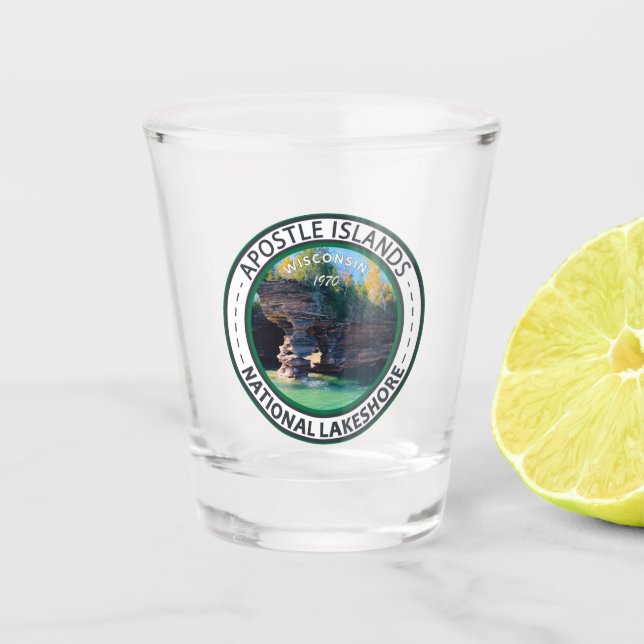 Copo De Shot Crachá Nacional Lakeshore de Wisconsin das Ilhas A (Frente)