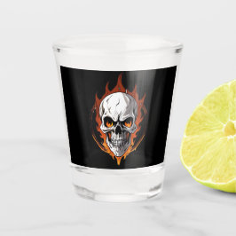 Copo De Shot Crânio de Fogo