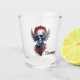 Copo De Shot Crânio impressionante e realista com asas