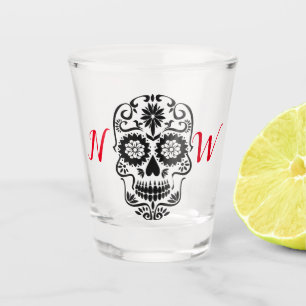 Copo De Shot Crânio personalizado de açúcar em monograma