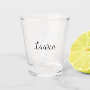 Copo De Shot Create Your Own Script Monogrammed Initial & Name