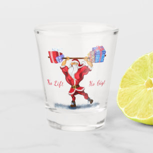 Copo De Shot Criador de Porcos Papai Noel com presentes de Nata