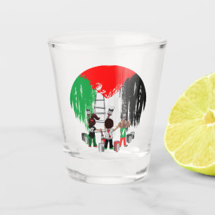 Copo De Shot Crianças de Gaza Pintando a Bandeira da Palestina