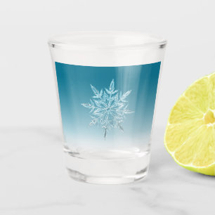 Copo De Shot Cristal Azul De Gelo