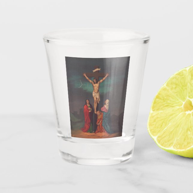 Copo De Shot Crucificação de Jesus Cristo (Frente)