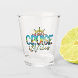 Copo De Shot Cruise Vibes Shot Glass Nautical Vacation Souvenir