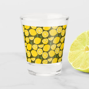 Copo De Shot Curta Diversão Moderna de Lemon Yellow
