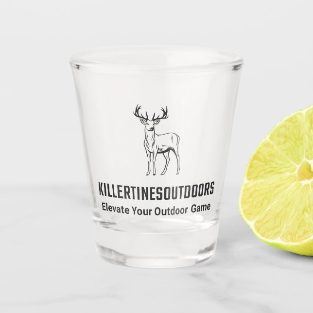 Copo De Shot Custom killertinesoutdoors logo shot glass. (Frente)