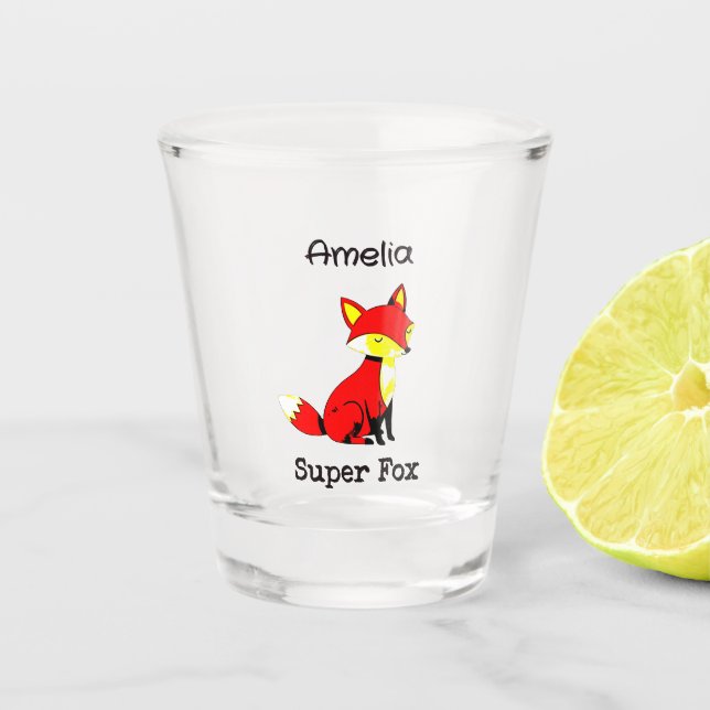Copo De Shot Cute Fox Personalizado  (Frente)
