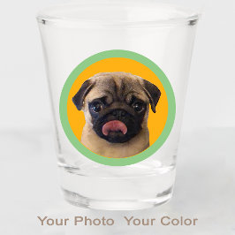 Copo De Shot Cute Pug Dog Lover Photo Orange Stocking Stuffer 