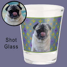 Copo De Shot Cute Purple Modern Photo Gift for Puppy Dog Mom