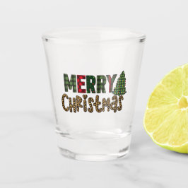 Copo de Shot da Árvore de Natal Alegre - Favor de