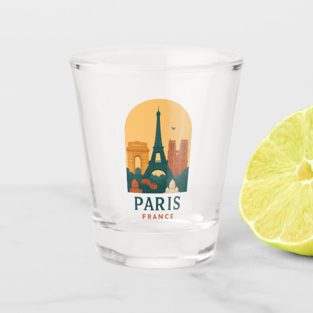 Copo de Shot da Catedral Francesa Vintage Paris  (Frente)