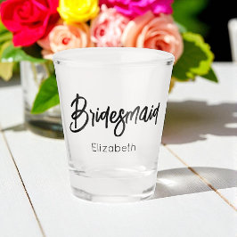 Copo De Shot Dama de honra Preto Branco Casamento