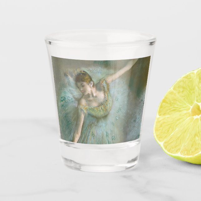 Copo De Shot Dançarina em Green Edgar Degas (Frente)