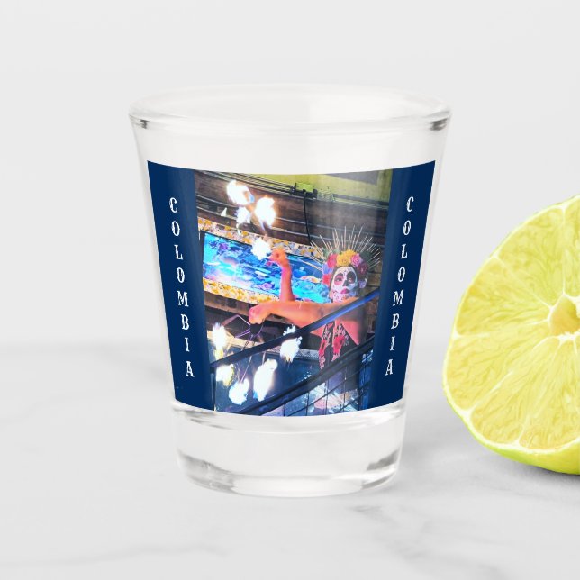 Copo De Shot Dançarino de Fogo de Bogotá (Frente)