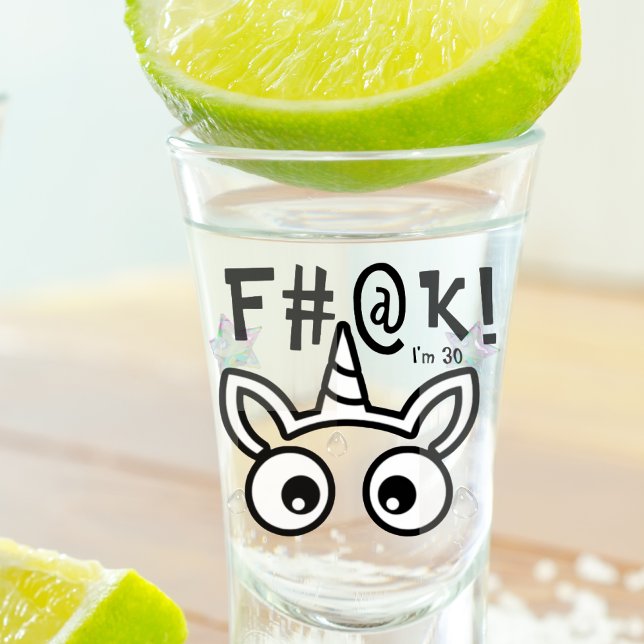 Copo de Shot de Aniversário Engraçado Percebendo q (Criador carregado)