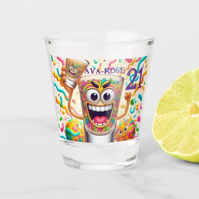Copo de Shot de Festa de Rave – Diversão Vibrante (Frente)