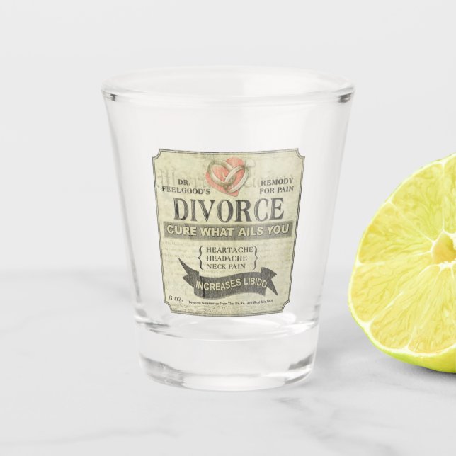 Copo de Shot de Humor de Divórcio (Frente)