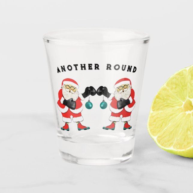 Copo de Shot de Natal de Boxe (Frente)