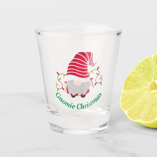 Copo de Shot de Natal Gnomie (Frente)