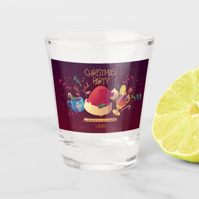 Copo De Shot Decoração de Natal  (Frente)