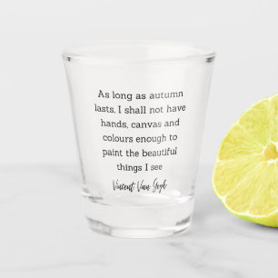 Copo De Shot Decoração para Casa com Citação de Van Gogh de Out
