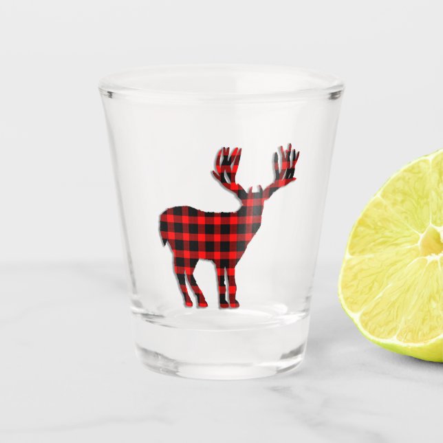 Copo De Shot Deer Xadrez Silhouette (Frente)