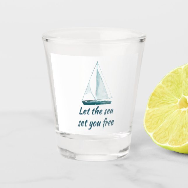 Copo De Shot Deixe o Mar Libertá-lo (Frente)