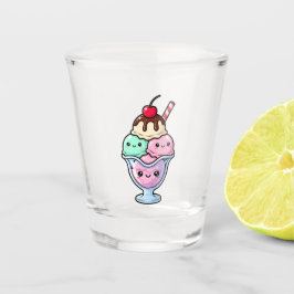 Copo De Shot Delicioso Sundae de Sorvete Kawaii