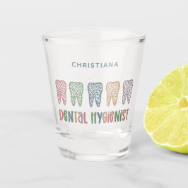 Copo De Shot Dentes de impressão leopardo hipergienista dentári