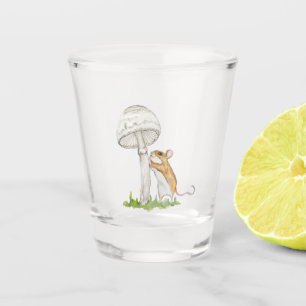 Copo De Shot Desenho realista de um rato de campo engraçado e c