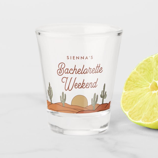 Copo De Shot Deserto de Festa de solteira Cactus Themed (Frente)