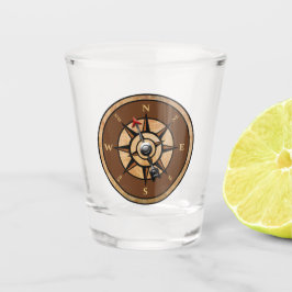 Copo De Shot Design de Compass Náutico